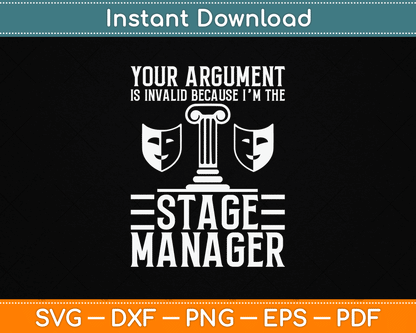 Stage Manager Kit Drama Lover Professional Backstage Manager SVG Digital Cutting File