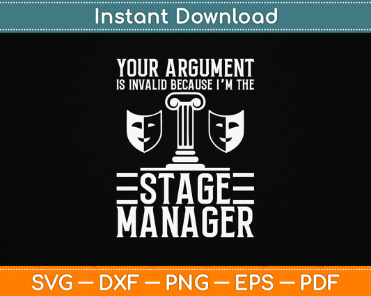 Stage Manager Kit Drama Lover Professional Backstage Manager SVG Digital Cutting File