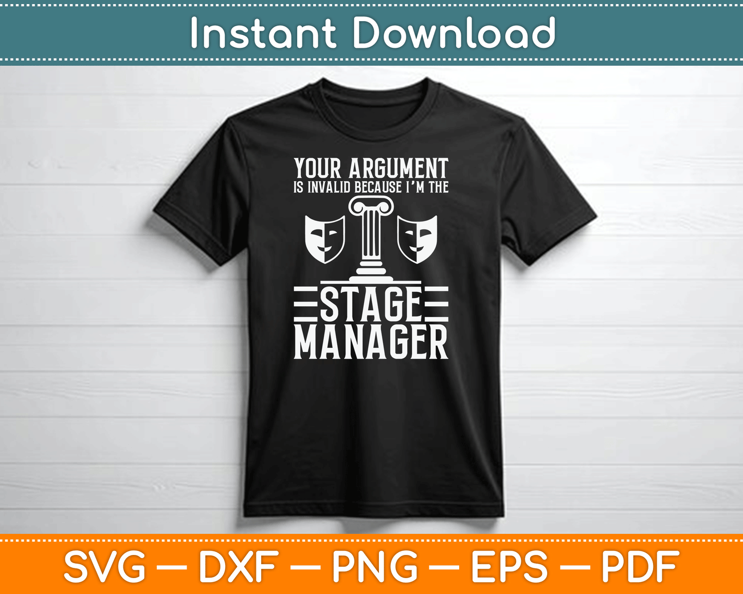 Stage Manager Kit Drama Lover Professional Backstage Manager SVG Digital Cutting File