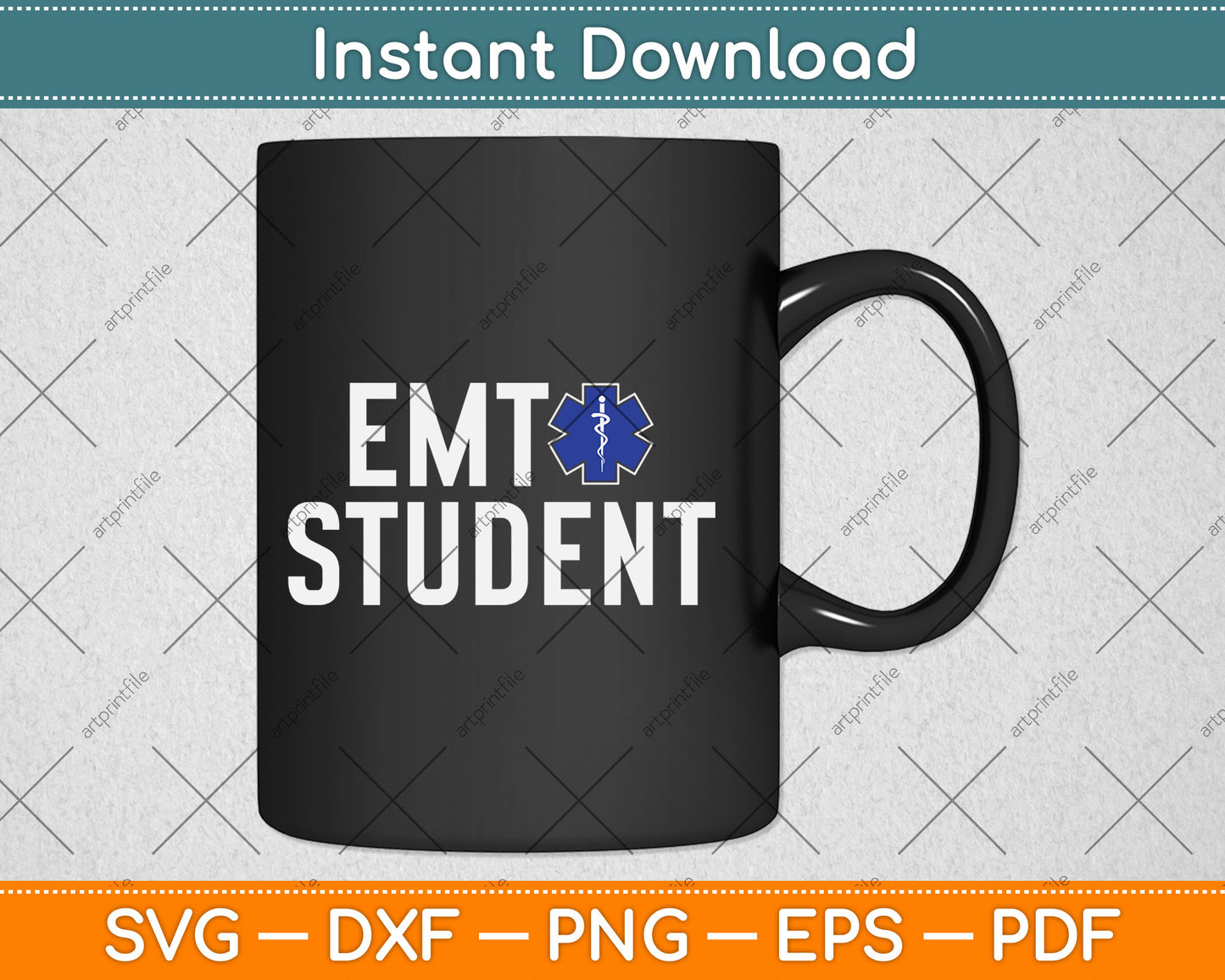 Star Of Life EMT Student Svg Digital Cutting File