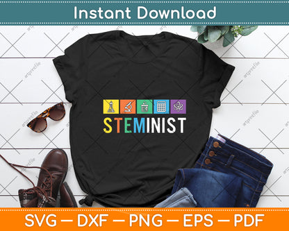 Steminist Science Technology Engineering Math STEM Svg Digital Cutting File