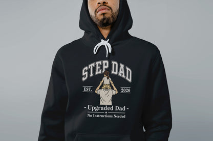 Step Dad Embroidery Design, Funny Stepdad Machine Embroidery Pattern, Upgraded Dad No Instructions Needed Embroidery Design