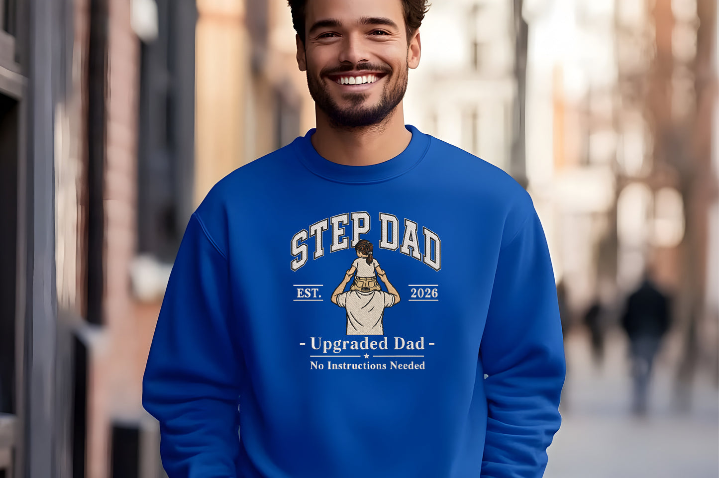 Step Dad Embroidery Design, Funny Stepdad Machine Embroidery Pattern, Upgraded Dad No Instructions Needed Embroidery Design