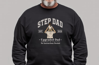 Step Dad Embroidery Design, Funny Stepdad Machine Embroidery Pattern, Upgraded Dad No Instructions Needed Embroidery Design
