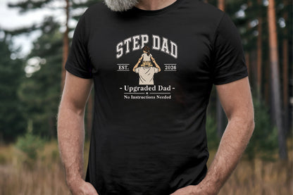 Step Dad Embroidery Design, Funny Stepdad Machine Embroidery Pattern, Upgraded Dad No Instructions Needed Embroidery Design