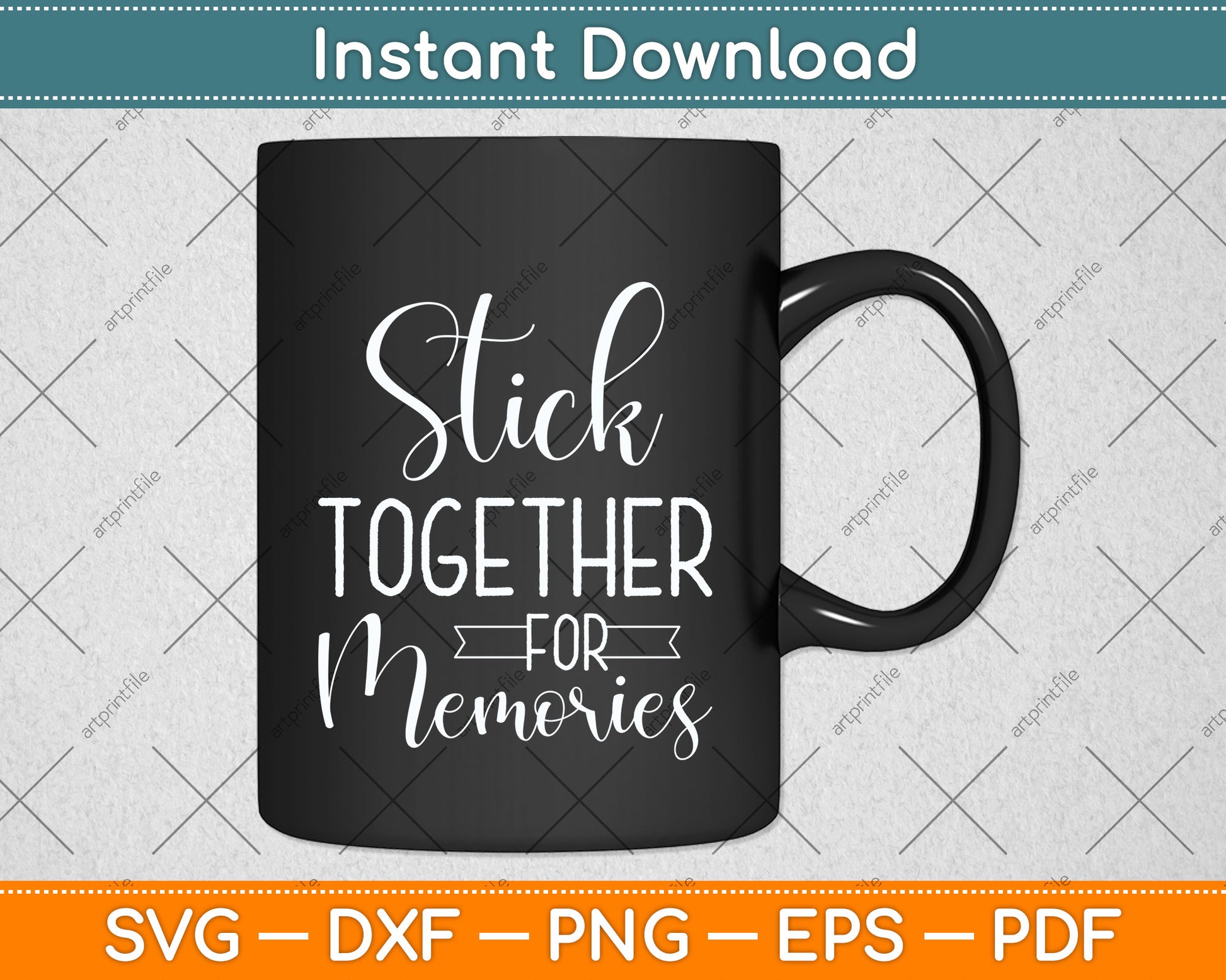 Stick Together for Memories Scrapbooking Svg Png Dxf Digital Cutting File
