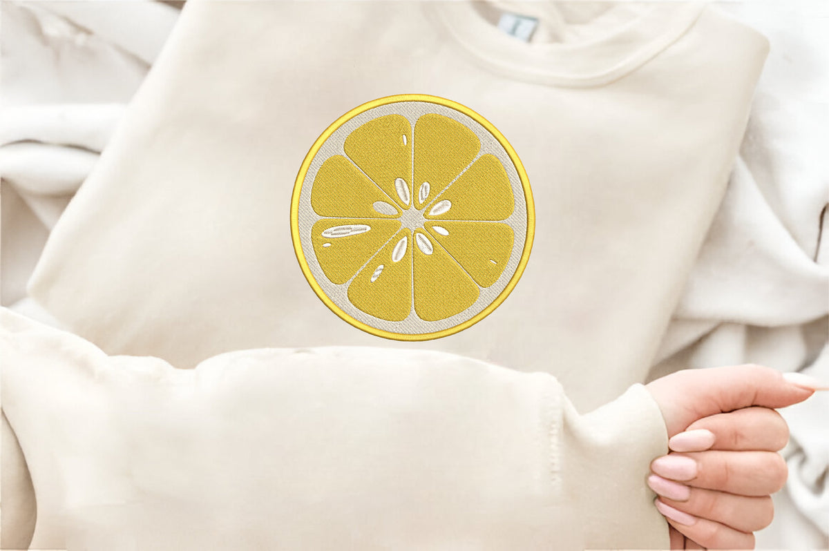 Lemon Slice Embroidery