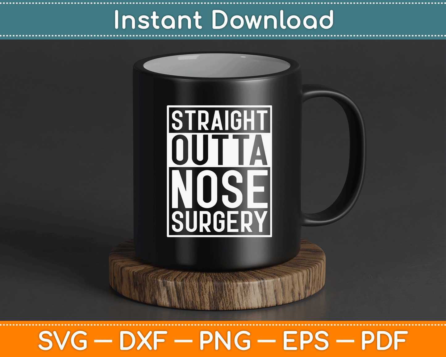 Humorous post operation SVG design for recovery apparel, mugs, and tote bags