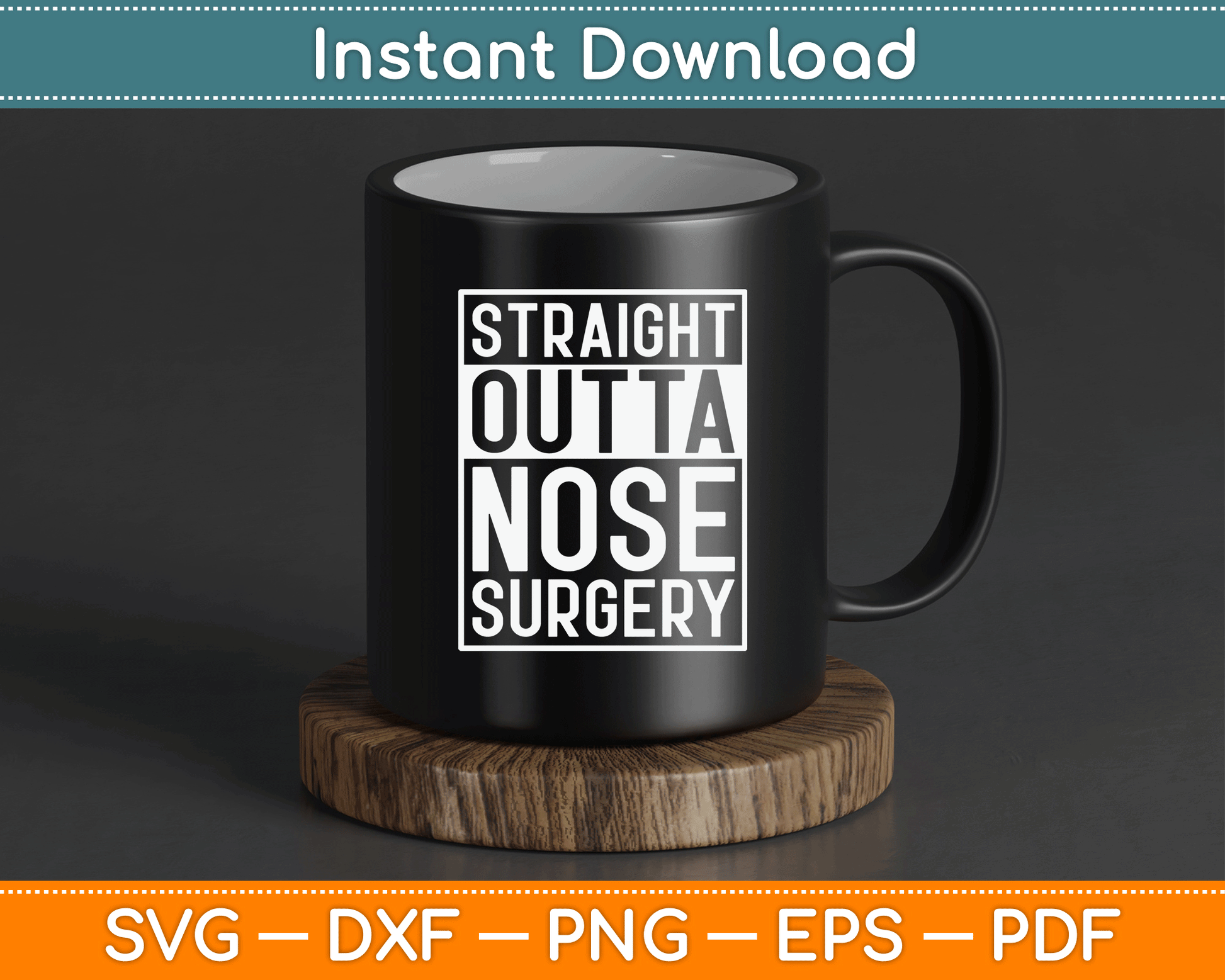 Humorous post operation SVG design for recovery apparel, mugs, and tote bags