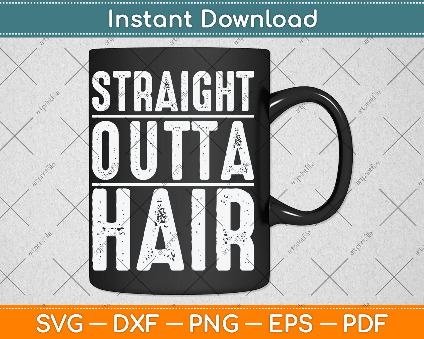 Straight Outta Hair Funny Svg Digital Cutting File