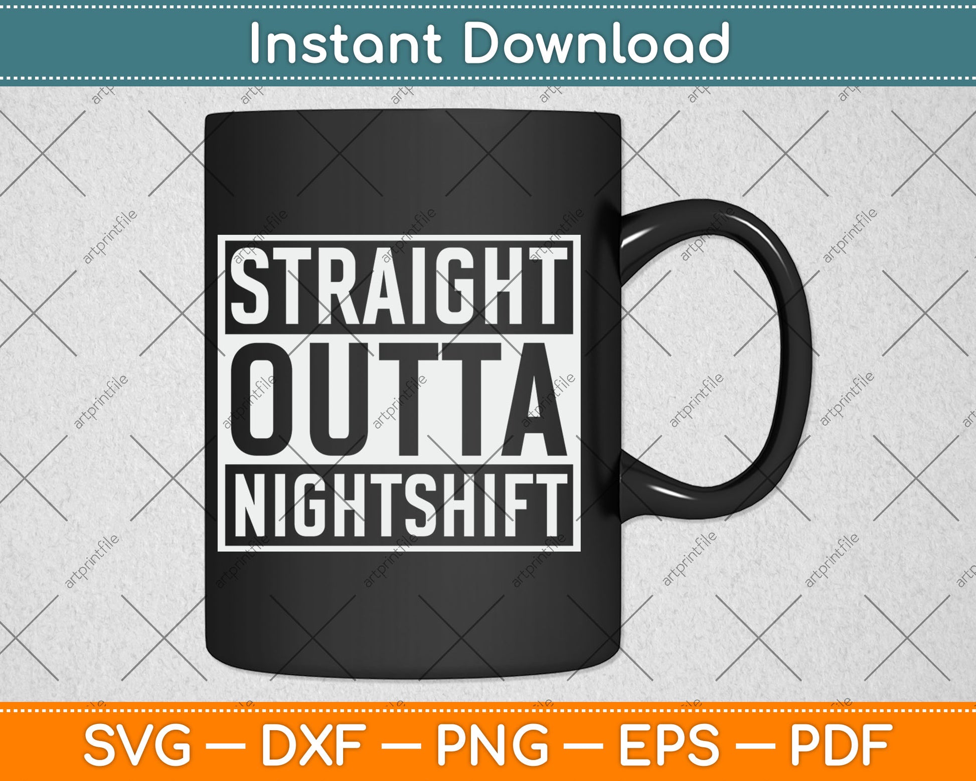 Straight Outta Nightshift Nurse Svg Digital Cutting File