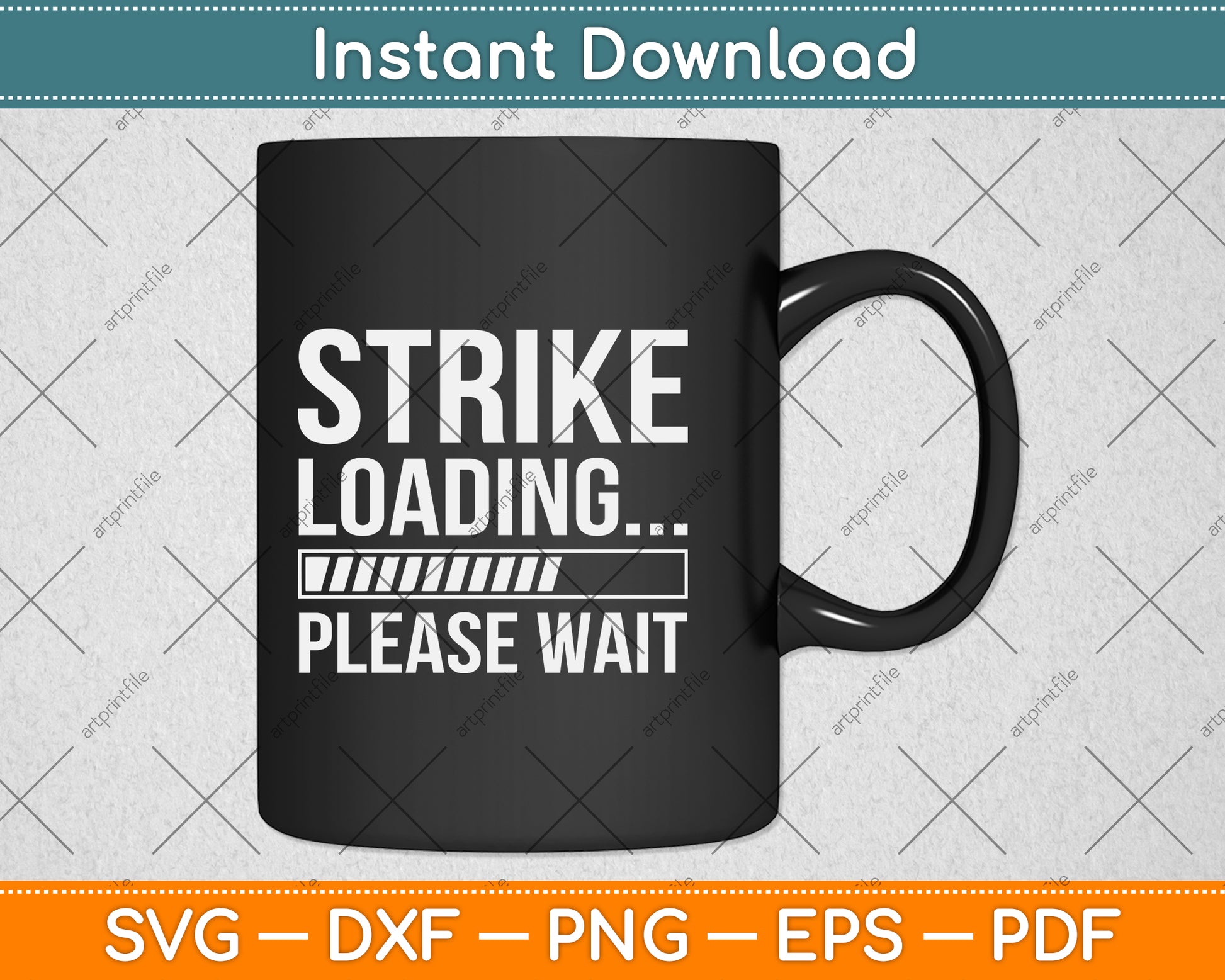 Strike Loading Please Wait Bowling Svg Png Dxf Digital Cutting File