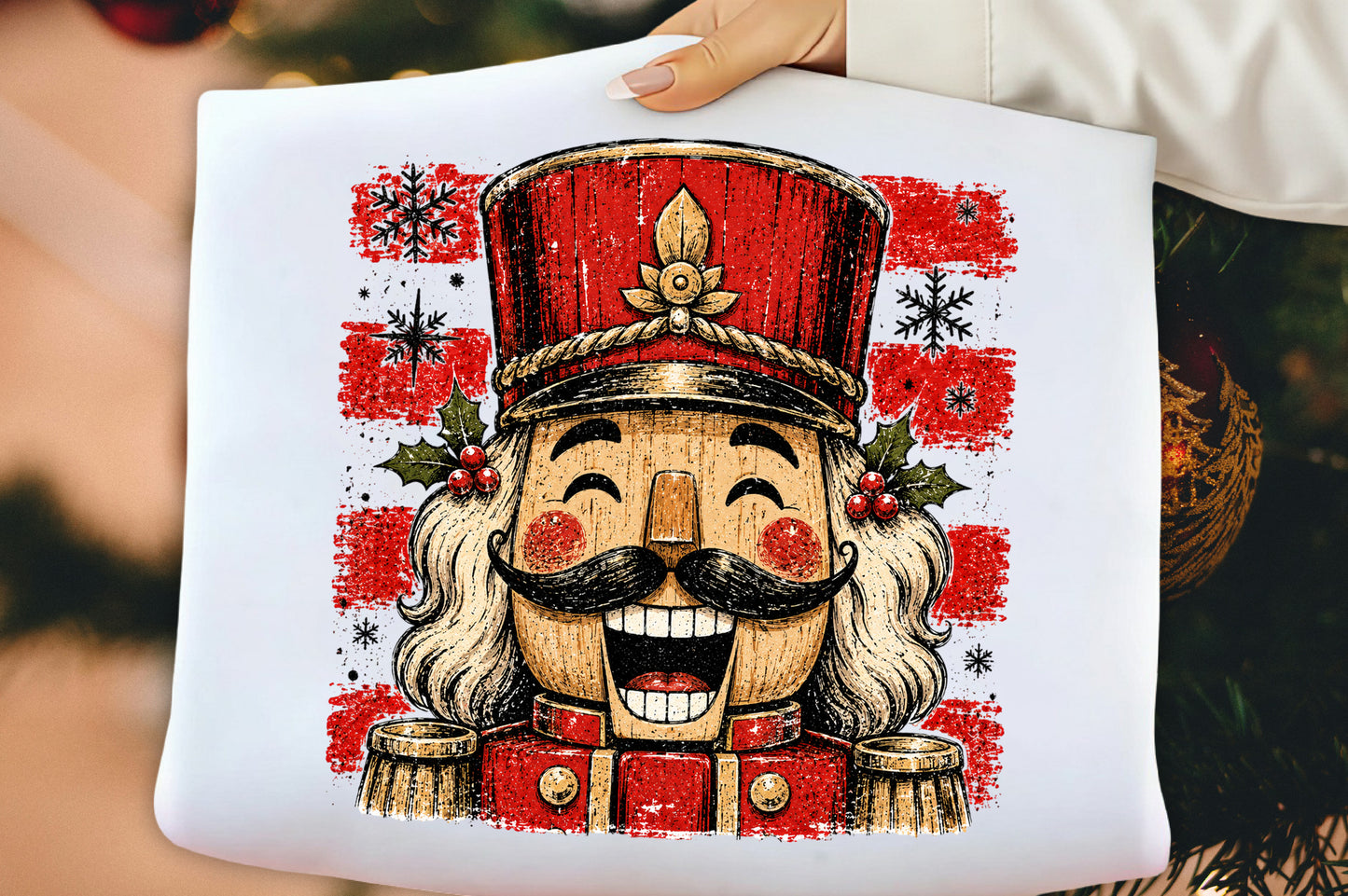 Funny Christmas Nutcracker Soldier Vintage Holiday PNG