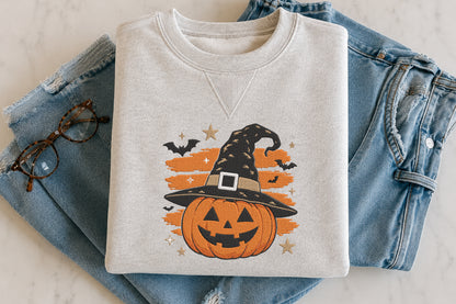 Striped Halloween Pumpkin Embroidery