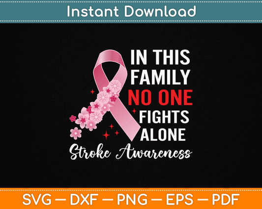 Stroke Survivor Stroke Awareness Red Ribbon SVG Digital Cutting File