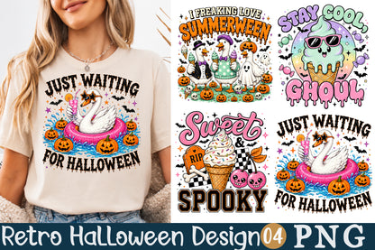 Summerween Retro Halloween PNG Bundle Spooky Summer Sublimation Designs