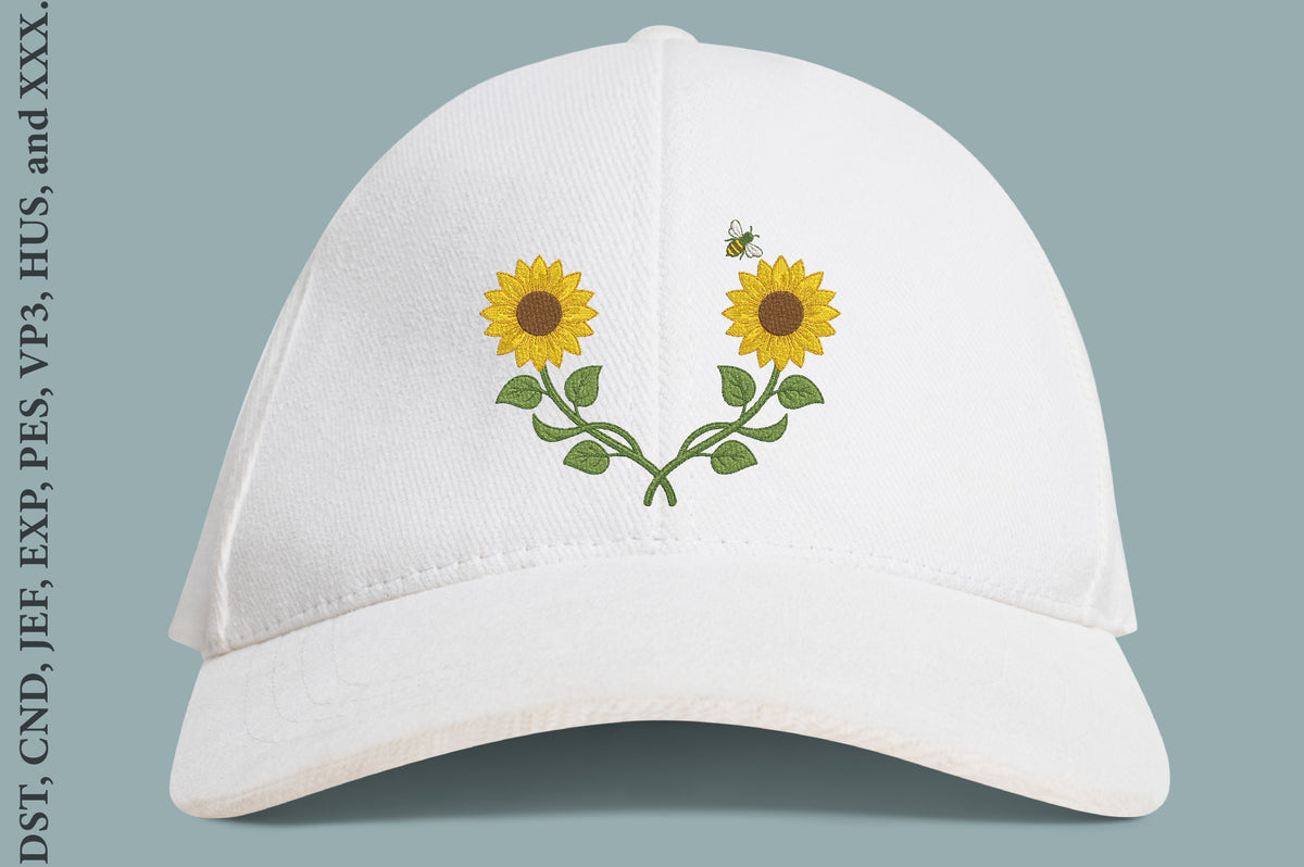 Sunflower Wreath Embroidery Design – Beautiful Sunflower Floral Machine Embroidery Pattern, Rustic Botanical Wreath Embroidery Design