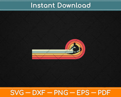 Surfer Gift Vintage Wave Retro Surfing Surf Beach Svg Digital Cutting File