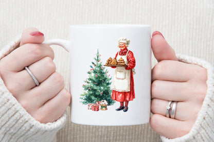 Sweet Christmas Mrs Claus Village Clipart PNG Bundle