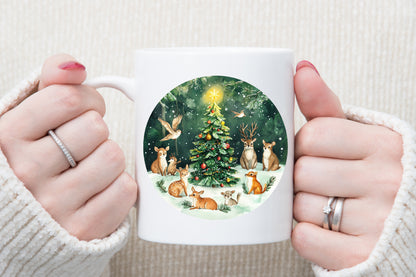 Sweet Christmas Woodland Animals Clipart Bundle PNG