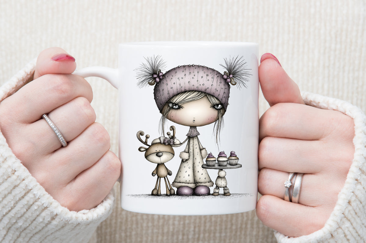 Sweet Cute Christmas Mrs Santa Claus PNG Bundle