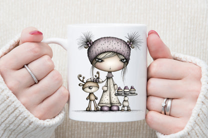 Sweet Cute Christmas Mrs Santa Claus PNG Bundle