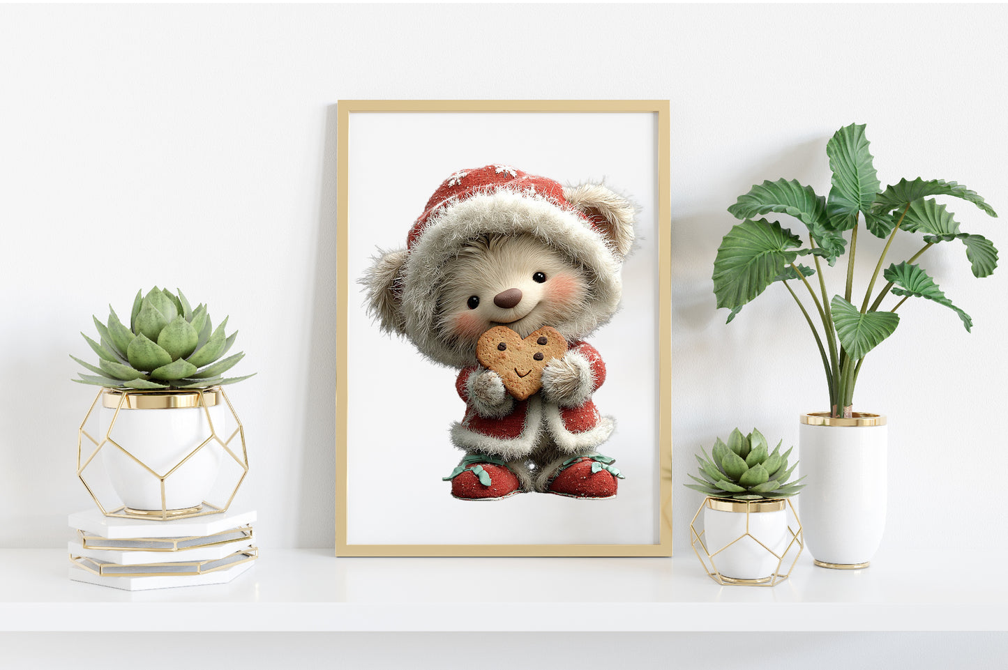 Sweet Santa Bears Christmas Clipart PNG