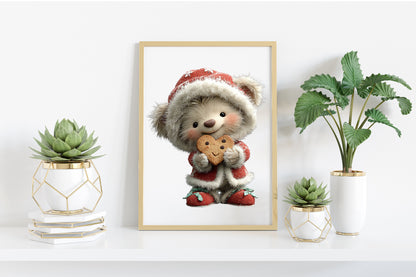 Sweet Santa Bears Christmas Clipart PNG