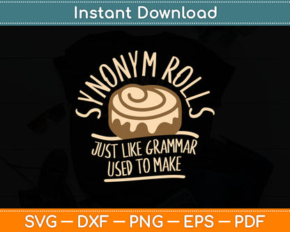 Synonym Rolls Just like Grammar Used to Make Svg Digital Cutting File