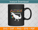 T-Rex Autism Awareness Cute Dinosaur Svg Digital Cutting File
