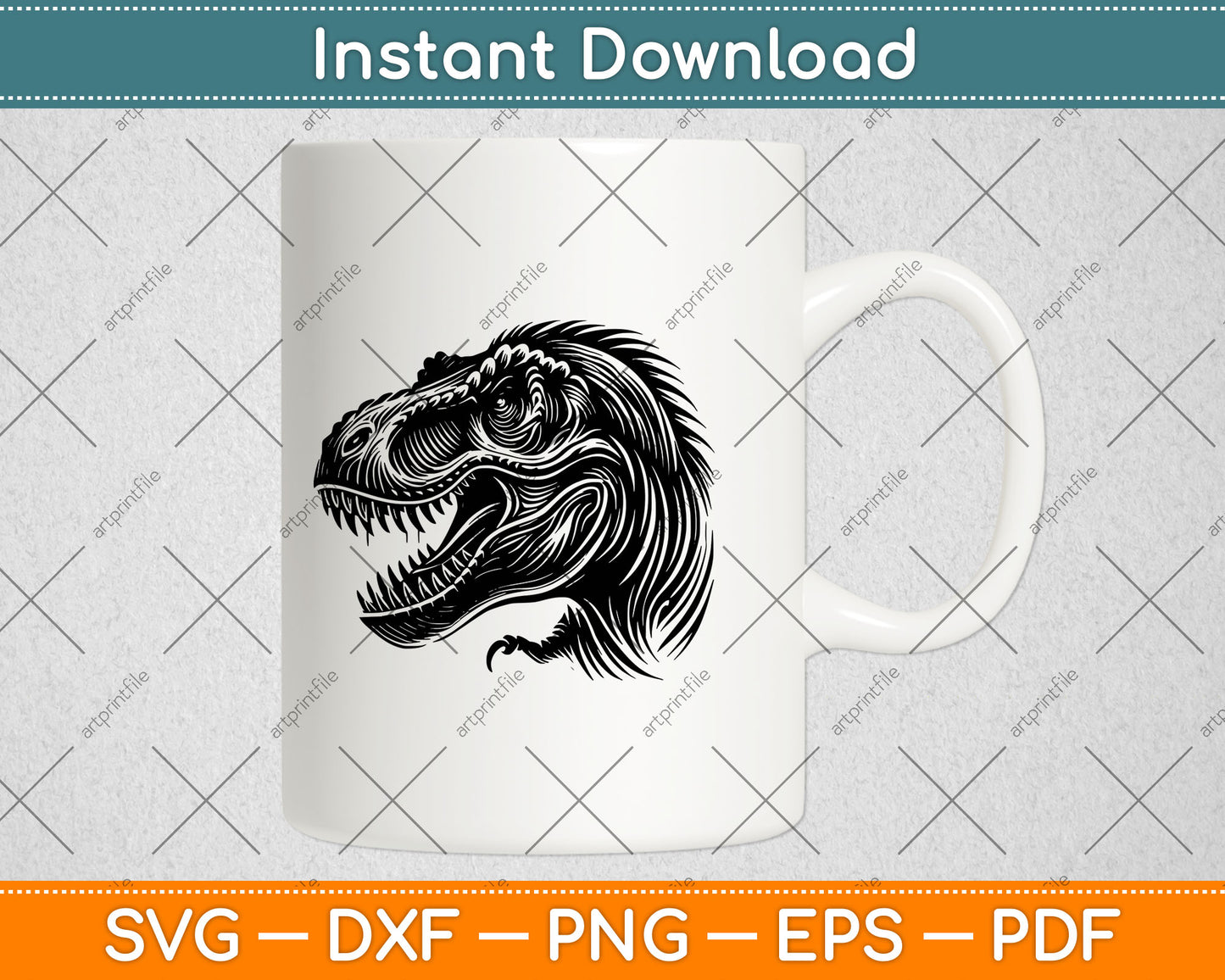 T-Rex Dinosaur Svg Png Dxf Digital Craft Cutting File