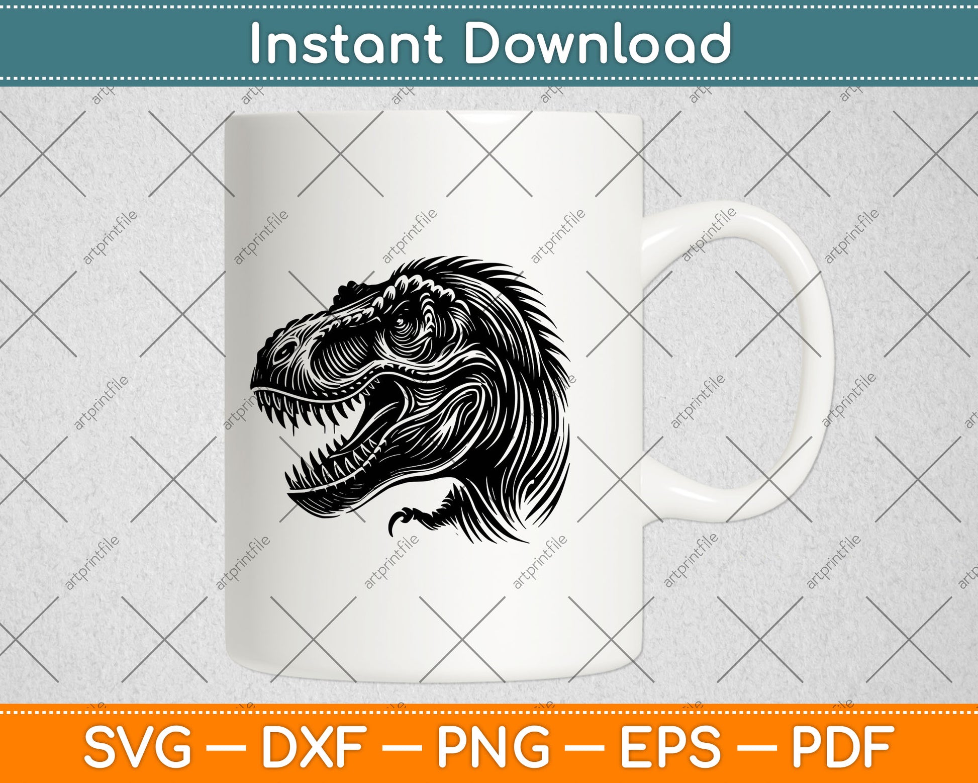 T-Rex Dinosaur Svg Png Dxf Digital Craft Cutting File