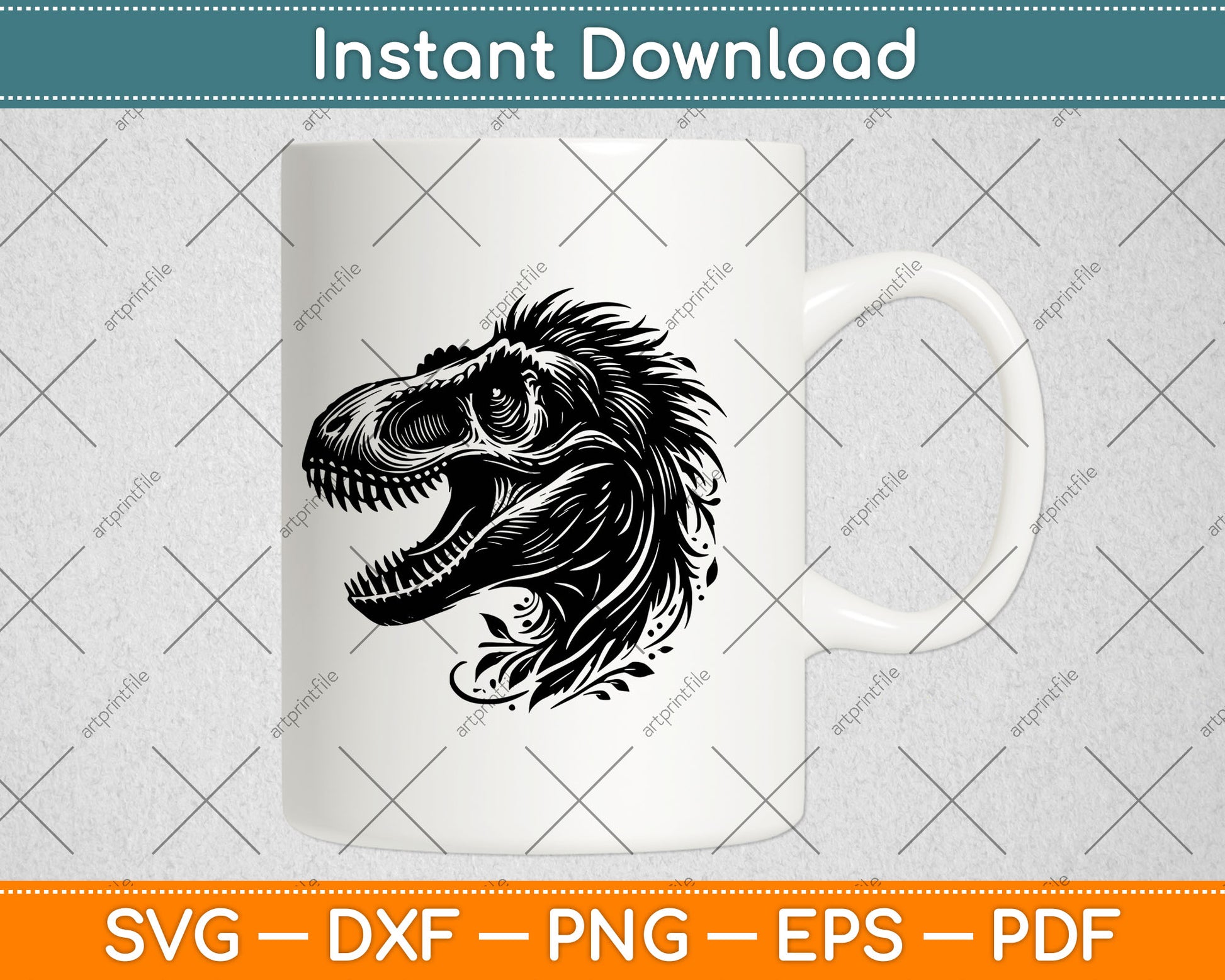 T-Rex Dinosaur Svg Design Digital Cutting File