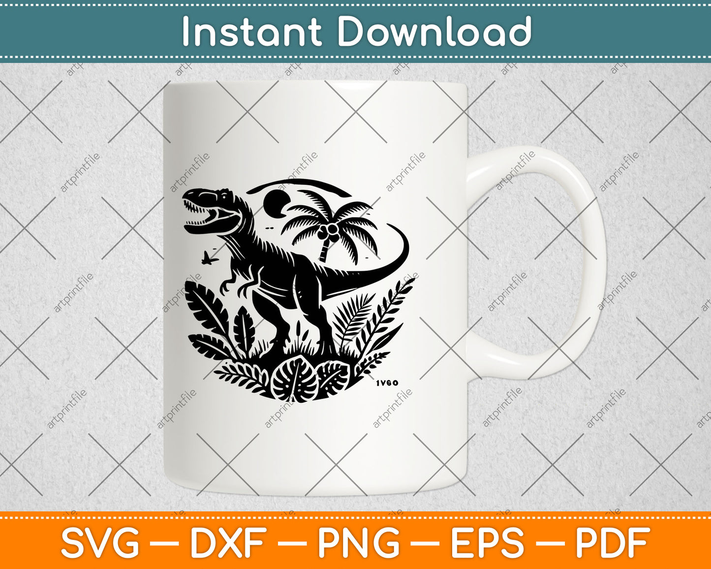 T-Rex Dinosaur Svg Digital Cutting File