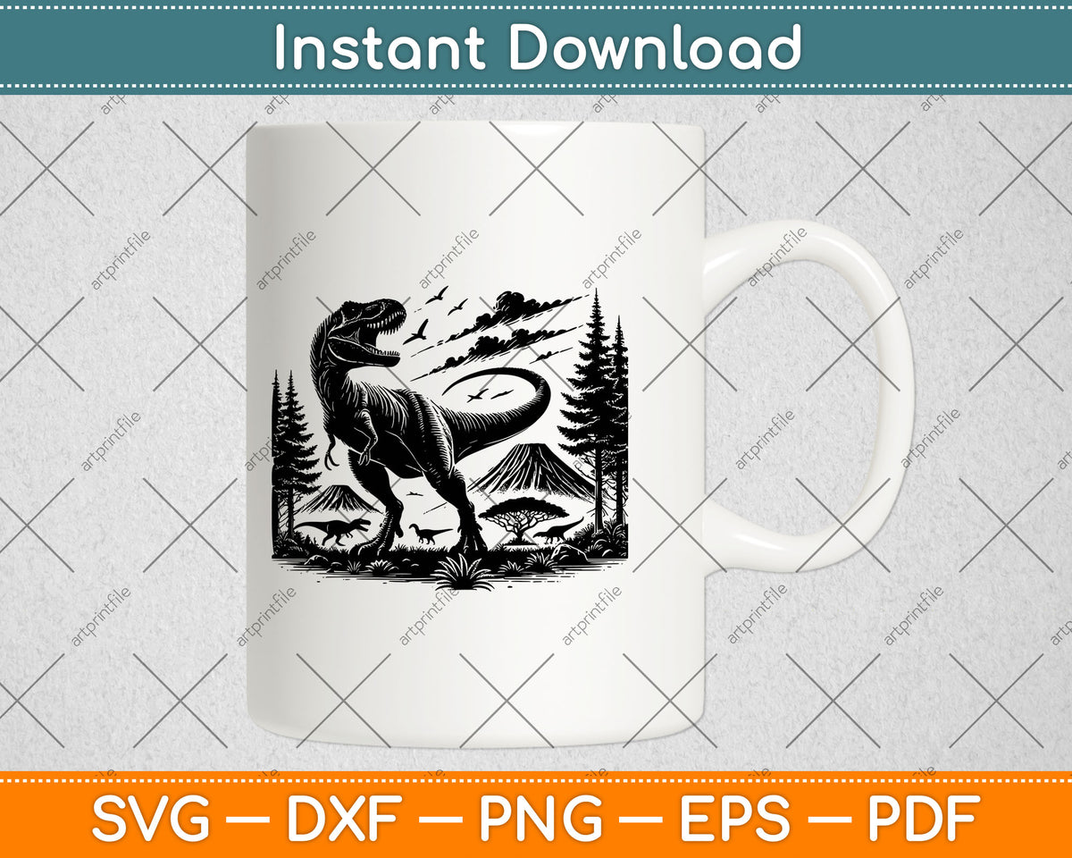 T-Rex Dinosaur Svg Png Digital Cutting File