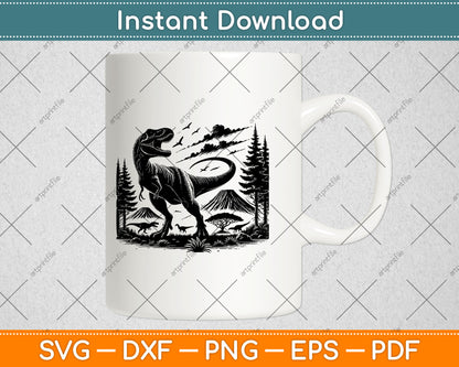 T-Rex Dinosaur Svg Png Digital Cutting File
