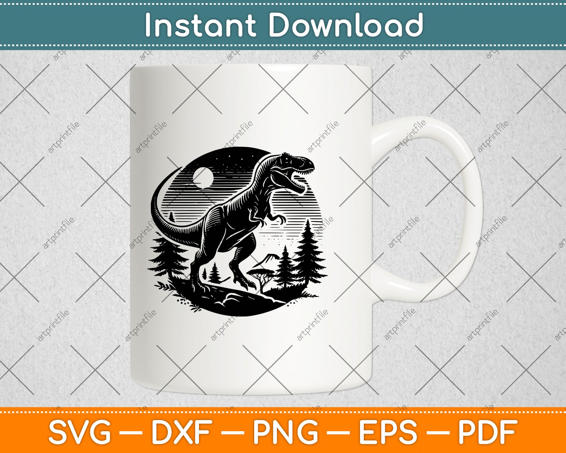 T-Rex Dinosaur Svg Digital Cutting File