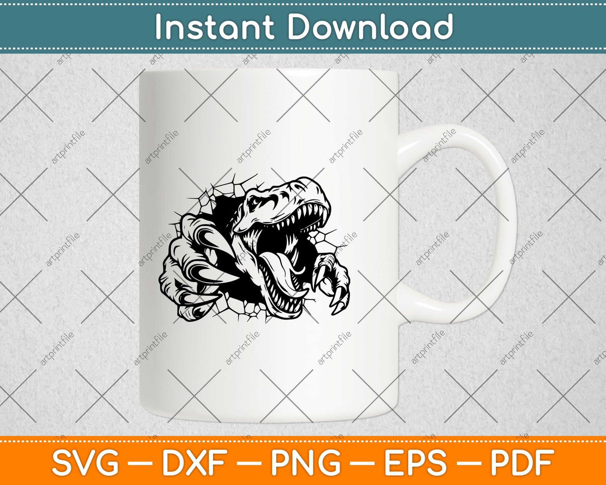 T-Rex Dinosaur Svg Digital Cutting File