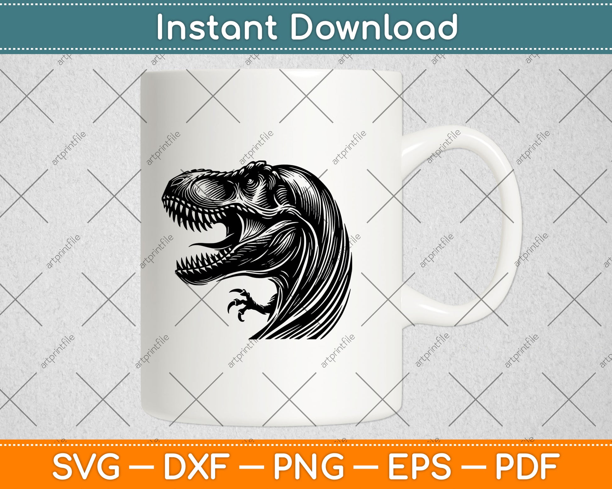 T-Rex Dinosaur Svg Digital Cutting File