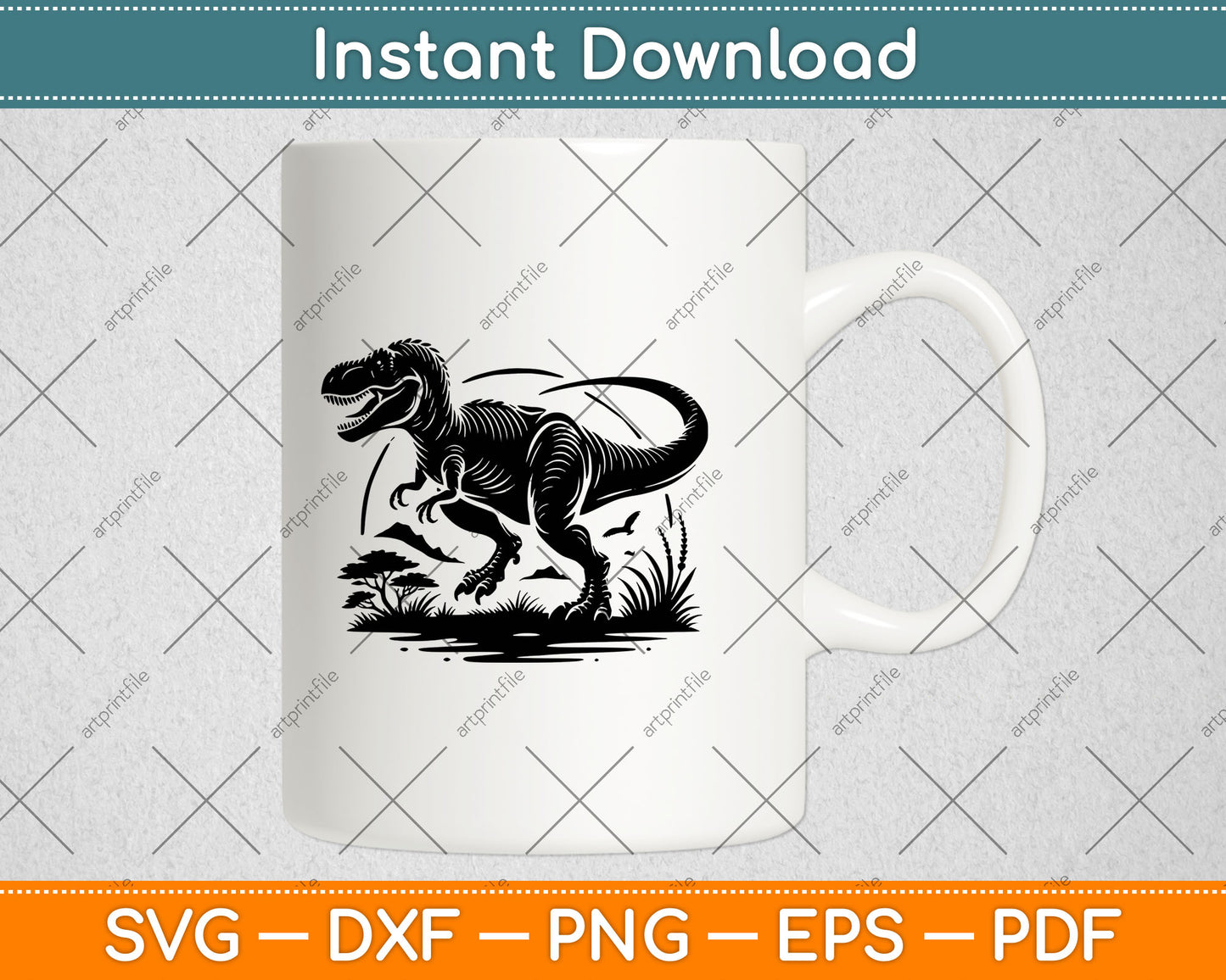 T-Rex Dinosaur Svg Digital Cutting File