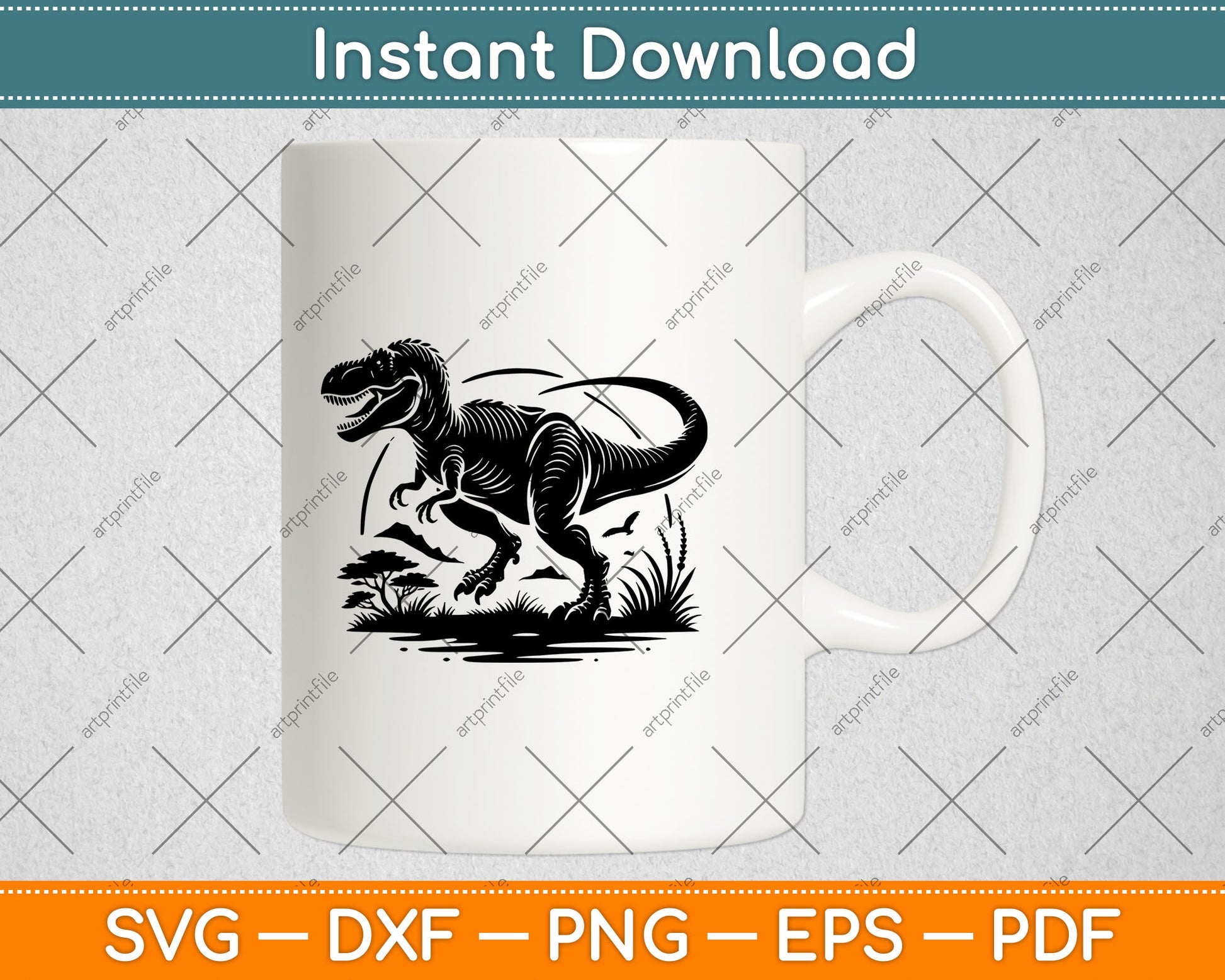 T-Rex Dinosaur Svg Digital Cutting File