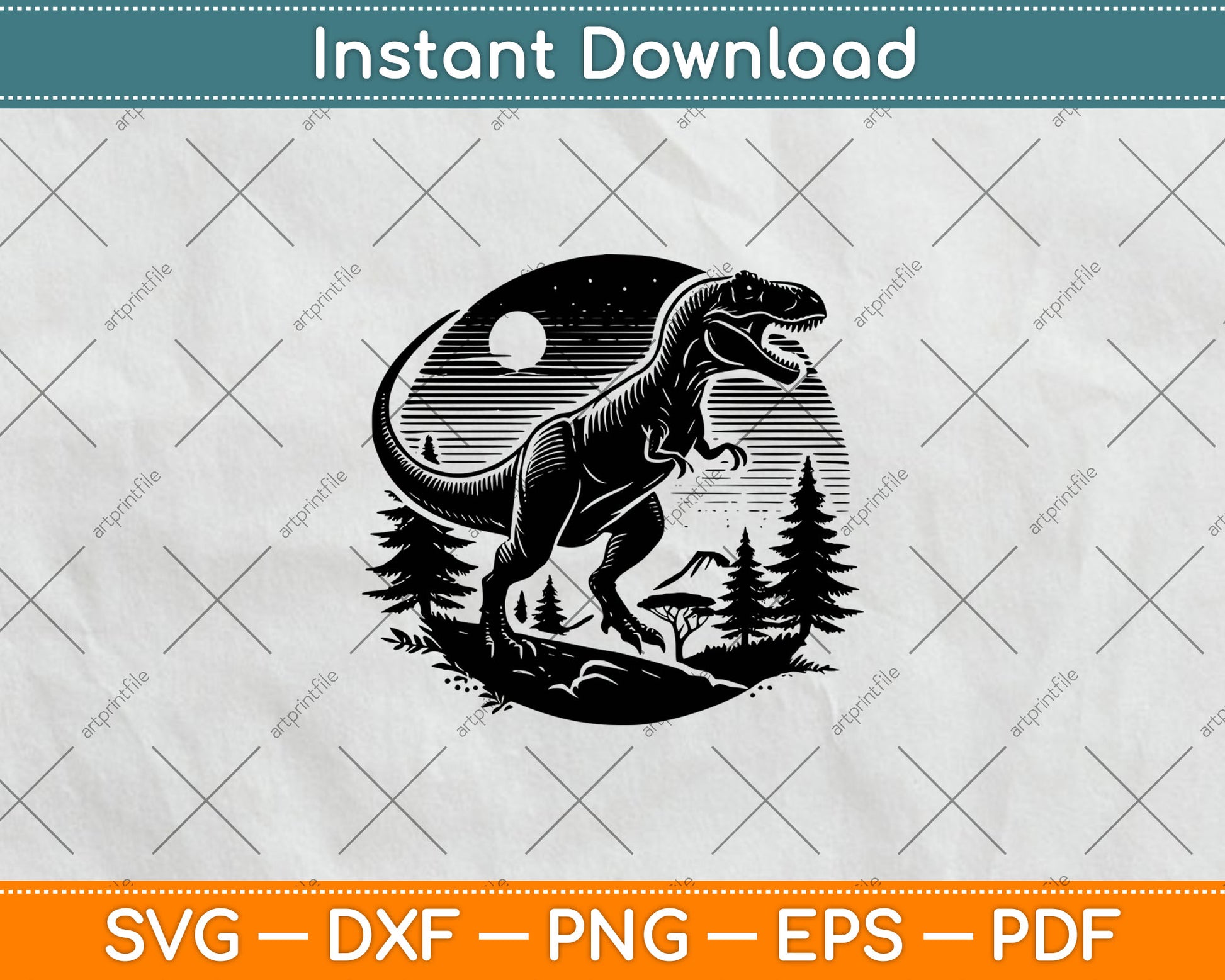 T-Rex Dinosaur Svg Digital Cutting File