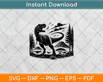 T-Rex Dinosaur Svg Png Digital Cutting File