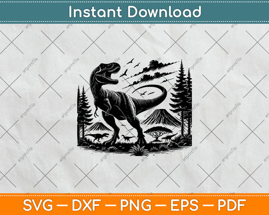 T-Rex Dinosaur Svg Png Digital Cutting File