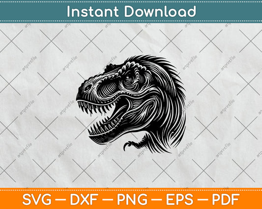 T-Rex Dinosaur Svg Png Dxf Digital Craft Cutting File
