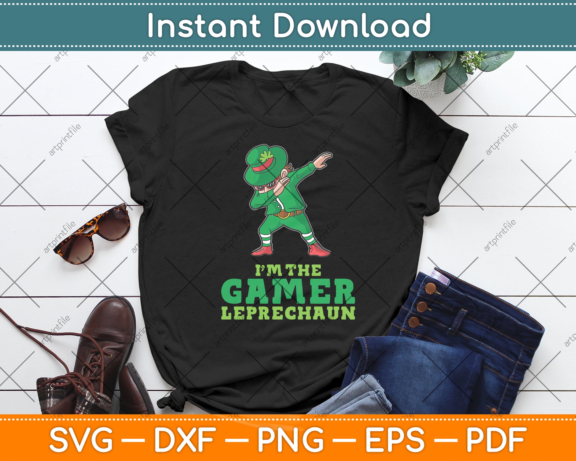 I am The Gamer Leprechaun Svg Digital Cutting File