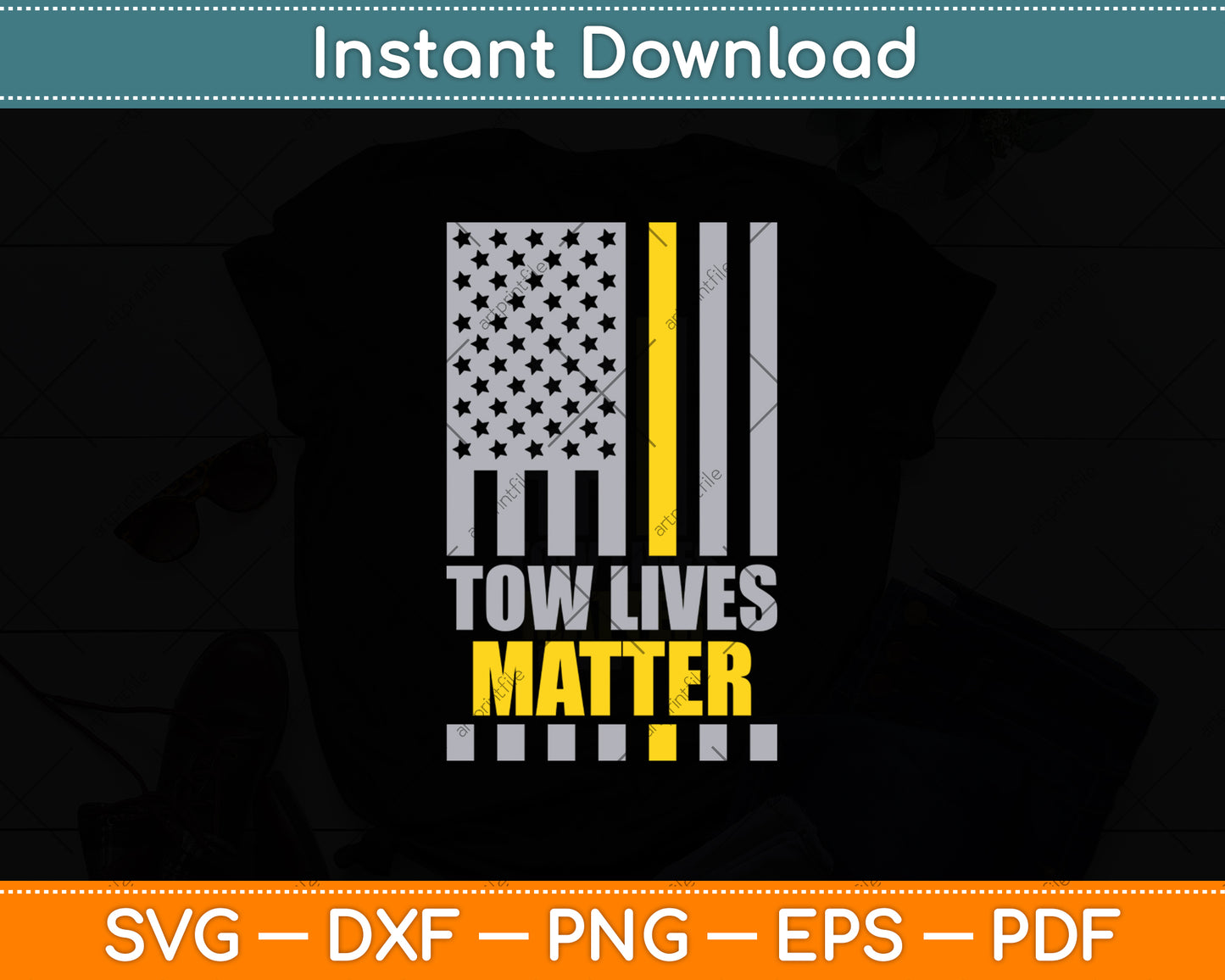 Tow Truck Driver Tow Lives Matter Svg Digital Cutting File