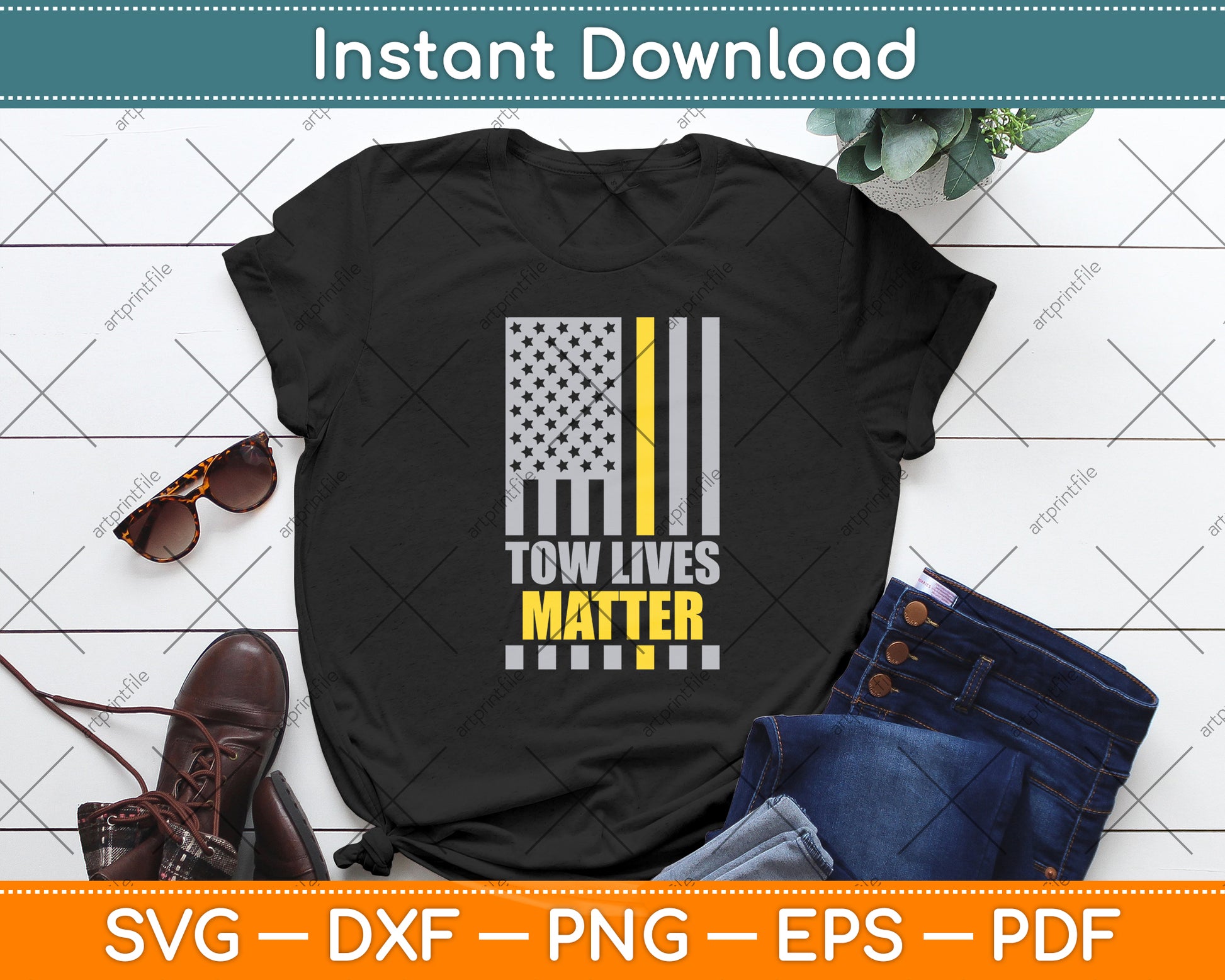 Tow Truck Driver Tow Lives Matter Svg Digital Cutting File