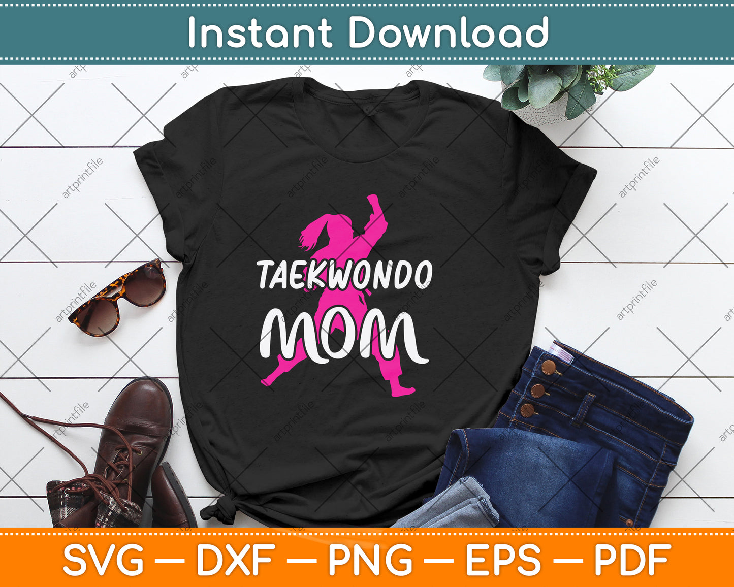 Taekwondo Mom Svg Png Dxf Digital Cutting File