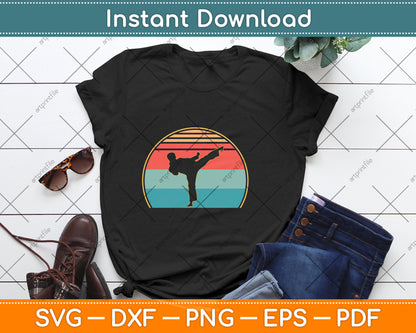 Taekwondo Vintage Retro Style Svg Png Dxf Digital Cutting File